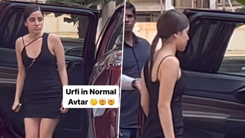 Uorfi Javed Steps Out in Simple LBD; Actress’ Makeup-Free Look Makes Netizens Say ‘Normal Bhi Acchi Lag Rahi Hai’ (Watch Video)