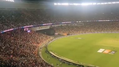 Fans Sing 'Vande Mataram' As India Defeat Pakistan in ICC Cricket World Cup 2023 At Narendra Modi Stadium in Ahmedabad (Watch Video)