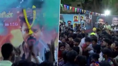 Leo: Thalapathy Vijay's Fans Celebrate Release of Film's Trailer With Great Enthusiasm - WATCH