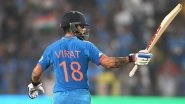 Virat Kohli Breaks Sachin Tendulkar&rsquo;s Record of Scoring 1000+ ODI Runs in a Calendar Year on Most Occasions; Achieves Feat During IND vs SL CWC 2023 Match