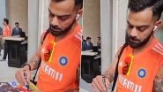 Virat Kohli Gives Autograph To Fans in Chennai After Training Session Ahead of IND vs AUS ICC World Cup 2023 Clash (Watch Video)