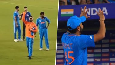 Virat Kohli-Anushka Sharma and Rohit Sharma-Ritika Sajdeh's Sweet Romantic Moments Captured on IND vs PAK Cricket World Cup 2023 Match Day (View Pic & Video)