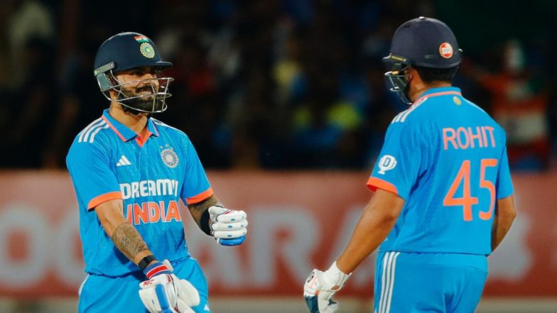 Rohit Sharma Congratulates Virat Kohli in Dressing Room For His Record 50th ODI Century During IND vs NZ ICC CWC 2023 Semifinal Match