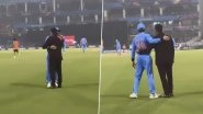 Virat Kohli Hugs Suresh Raina During Innings Break of IND vs ENG ICC Cricket World Cup 2023 Match in Lucknow, Video Surfaces