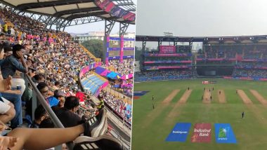 Fans Chant 'Sachin, Sachin' at Wankhede Stadium in Mumbai During ENG vs SA ICC Cricket World Cup 2023 Match (Watch Video)