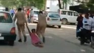 Uttar Pradesh Shocker: Differently-Abled Woman Dragged on Road By Two Police Constables in Hardoi, Probe Ordered After Video Goes Viral
