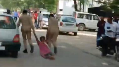 Uttar Pradesh Shocker: Differently-Abled Woman Dragged on Road By Two Police Constables in Hardoi, Probe Ordered After Video Goes Viral