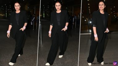 New Bride Parineeti Chopra in Black Pantsuit Flaunts Her ‘Sindoor and Pink Chooda’ As She Returns to Mumbai (View Pics)