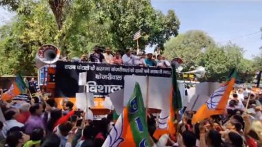 Delhi Excise Policy: BJP Protests Outside AAP Office Demanding CM Arvind Kejriwal’s Resignation, Expulsion of Manish Sisodia From Party (Watch Video)