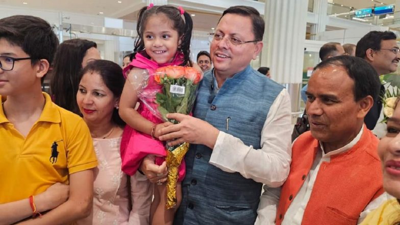 Uttarakhand Global Investors Summit 2023: CM Pushkar Singh Dhami Arrives in Dubai to Invite Investors (See Pics)