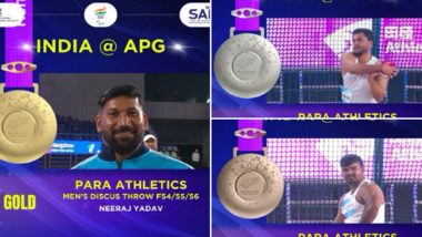 Neeraj Yadav Wins Gold Medal, Yogesh Kathuniya Bags Silver, Muthuraja Scalps Bronze As India Secure Podium Sweep in Men's Discus Throw-F54/55/56 Event At Asian Para Games 2023
