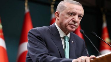 Hamas Not Terrorists Organisation but ‘Mujahideen Defending Their Lands’, Says Turkiye President Recep Tayyip Erdogan As He Cancels Israel Trip (Watch Video)