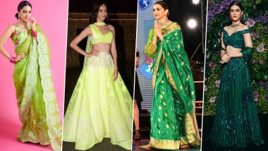 Navratri 2023 Day 6 Colour Green: Deepika Padukone, Ananya Panday Teach You How To Wear This Colour in Style