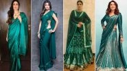 Navratri 2023 Day 9 Colour Peacock Green: Take Some Fashion Inspo from Kareena Kapoor Khan, Kajol & Others