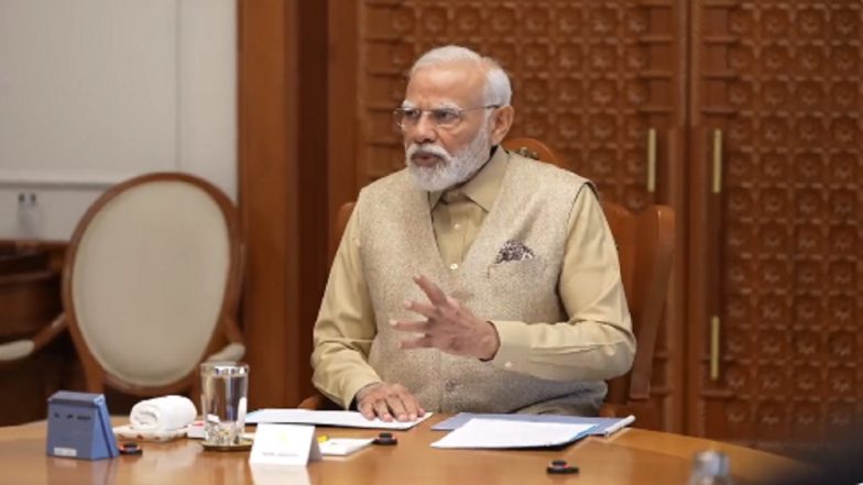 Gaganyaan Mission: PM Narendra Modi Chairs High-Level Meeting to Assess Progress, Sets Target for India’s Space Exploration Endeavours (Watch Video)