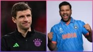 Thomas Muller Sends Best Wishes to Rohit Sharma and&nbsp;Indian Cricket Team&nbsp;for ICC ODI World Cup 2023 (Watch Video)