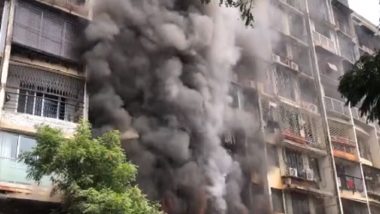 Mumbai Fire Update: Woman and Minor Killed, Three Injured After Massive Blaze Erupts in Residential Building in Borivali West (Watch Video)