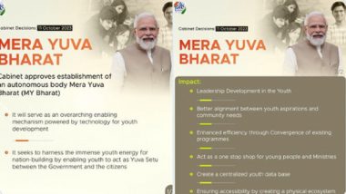 MY Bharat: Cabinet Approves Establishment of 'Mera Yuva Bharat' Autonomous Body, Know How It Will Help Youths (Watch Video)