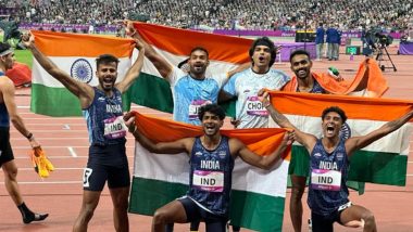 Picture of the Day! Neeraj Chopra, Kishore Jena and Indian Men’s 4x400m Relay Team Pose Together After Winning Respective Medals At Asian Games 2023