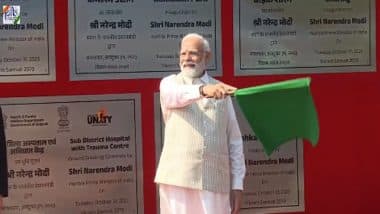 Gujarat: PM Narendra Modi Flags Off Steam Heritage Special Train on Sardar Vallabhbhai Patel’s Birth Anniversary (Watch Video)