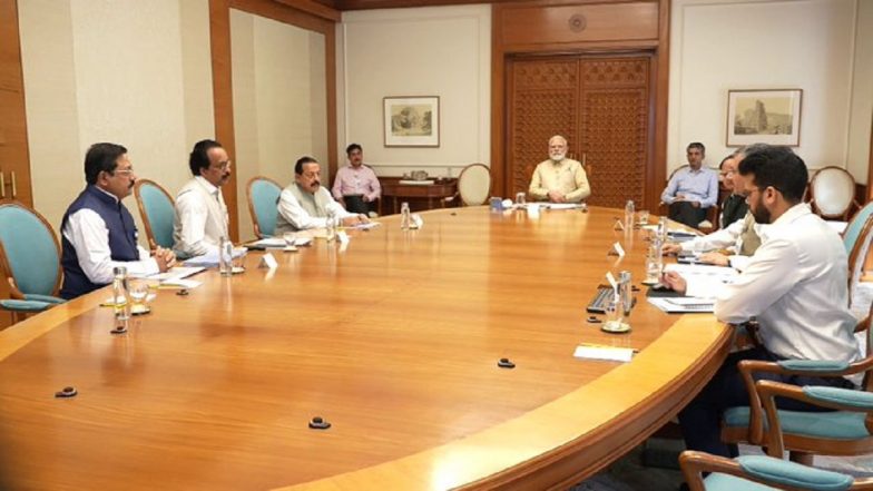 PM Narendra Modi Reviews Gaganyaan Mission’s Readiness; Sets 2035 Target for Setting Up Indian Space Station, 2040 for Sending Man on Moon