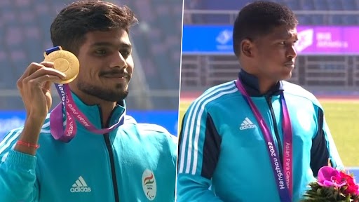 Asian Para Games 2023: Sailesh Kumar Wins Gold Medal, Mariyappan Thangavelu Secures Silver in Men’s High Jump T63 Event