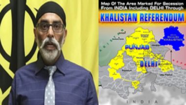 Khalistani Outfit SFJ Offers USD 100,000 Reward for Arrest of Indian High Commissioner to Canada, Releases New Map With Delhi as Part of 'Khalistan'