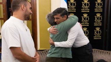 Rishi Sunak in Israel: UK PM Meets Victims' Families, Says 'Determined to Secure Release of Hostages Taken by Hamas' (Watch Video)