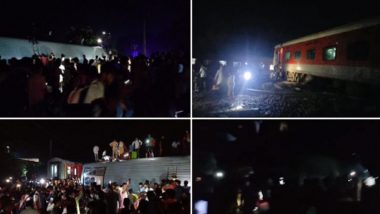 Train Derailed in Bihar: Three Coaches of North East Superfast Train Derail at Raghunathpur Railway Station in Buxar (Watch Video)