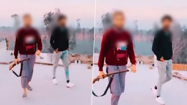 Reels With Gun: Youth Makes Reel Video Brandishing Weapon in UP's Saharanpur; Taking Necessary Action, Say Police