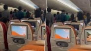 Operation Ajay: 'Vande Mataram', 'Bharat Mata Ki Jai' Chants Echo in Plane as First Flight Brings Back 212 Indians From Israel Amid Hamas Attacks (Watch Video)