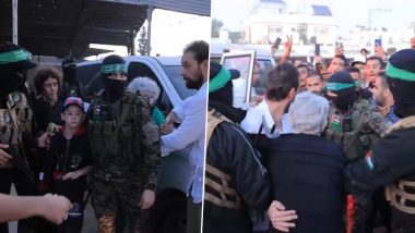 Israel-Hamas Truce: 24 Hostages Freed in Exchange for 39 Palestinian Prisoners as Part of Cease-Fire Swap (Watch Video)