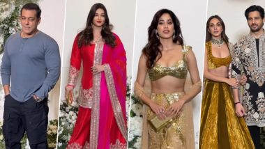 Salman Khan, Aishwarya Rai Bachchan, Janhvi Kapoor, Sidharth Malhotra-Kiara Advani and Other Celebs Attend Manish Malhotra's Diwali Party in Style (Watch Videos)