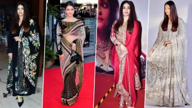 Aishwarya Rai Bachchan Birthday: From Sarees to Ethnic Suits, Check Out Her Stunning Style File!
