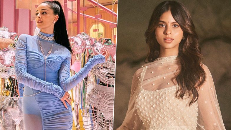 Ananya Panday Strikes a Stylish Pose in a Blue Full-Sleeved Turtleneck Gown; BFF Suhana Khan Reacts (See Photos)