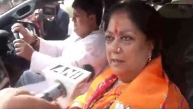 Rajasthan Assembly Election 2023 Results: Former Chief Minister and BJP Candidate Vasundhara Raje Won From Jhalrapatan Seat by 53,193 Votes