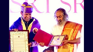 Sudarsan Pattnaik Conferred Honorary Doctorate by Sri Sri University in Odisha (See Pic)