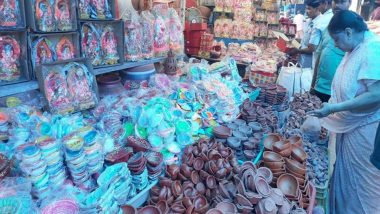 Diwali 2023: Markets in Odisha’s Bhubaneswar Witness Huge Footfall Ahead of Deepavali Festival