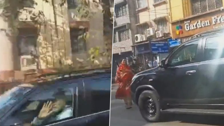 PM Modi Security Breach: Woman Jumps In Front of Prime Minister Narendra Modi's Convoy in Ranchi, Video Surfaces