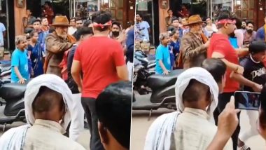 Nana Patekar Hits a Fan Trying To Click Selfie During Shoot of His Film Journey in Varanasi (Watch Video)