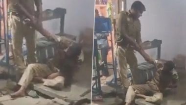 Uttar Pradesh: Cop In Uniform Found In Inebriated Condition Outside Police Station In Fatehpur; Viral Video Surfaces