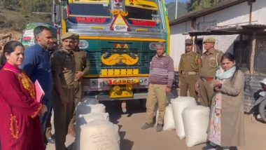 Narcotics Trade Busted in Jammu and Kashmir: Udhampur Police Nabs Narco-Smuggler Along With 222Kgs of Poppy Straw (Watch Video)