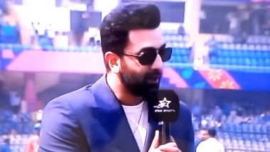 ICC Cricket World Cup 2023 Semi-Final: Ranbir Kapoor at Wankhede Stadium to Cheer for Team India; Animal Actor Wishes Luck to 'Men in Blue' (Watch Video)