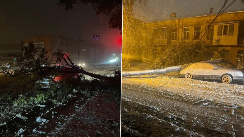 Ukraine Storm Photos and Videos: Severe Weather Wreaks Havoc, Leaves 2,019 Settlements Without Electricity