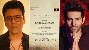 Kartik Aaryan and Karan Johar's Untitled Collaboration Set to Release on August 15, 2025 (View Pic)