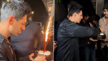 Kartik Aaryan Turns 33! Paparazzi Sing Birthday Song for Chandu Champion Actor As He Slices the Cake (Watch Video)
