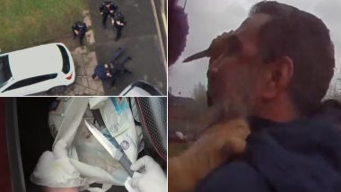 Murder Caught on Camera in UK: Man Stabs Daughter's Father-in-Law To Death With Kitchen Knife in Row Over Wedding Gifts, Arrested; Chilling Video Surfaces