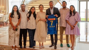 Mukesh Ambani, Family Welcome Football Legend David Beckham at Antilia in Mumbai (See Pic)