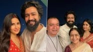 Karwa Chauth 2023: Katrina Kaif and Vicky Kaushal Pose With Family As They Wish Fans on the Auspicious Occasion (View Pics)