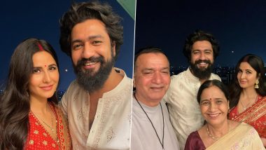 Karwa Chauth 2023: Katrina Kaif and Vicky Kaushal Pose With Family As They Wish Fans on the Auspicious Occasion (View Pics)